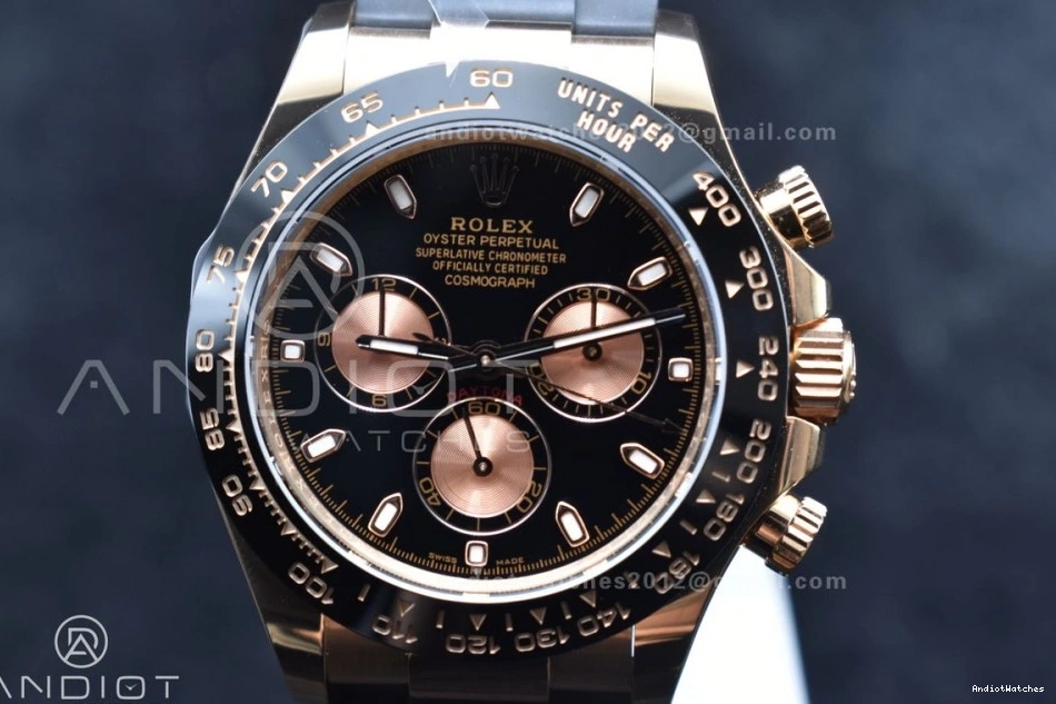 1:1 Daytona Strap SH Black Oysterflex Rubber Dial 753 116518 Edition on RG APSF Seasonal Best 0706